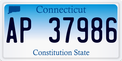 CT license plate AP37986