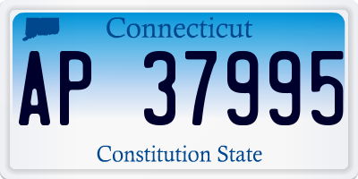 CT license plate AP37995