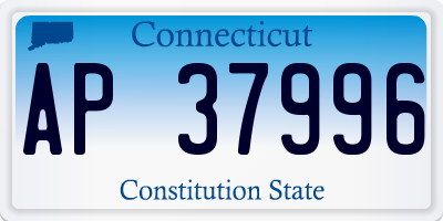 CT license plate AP37996