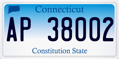CT license plate AP38002