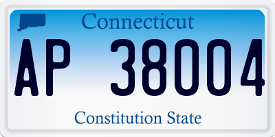 CT license plate AP38004