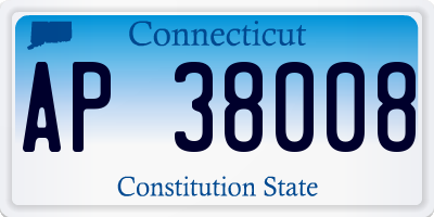 CT license plate AP38008