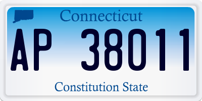 CT license plate AP38011