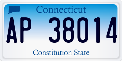 CT license plate AP38014