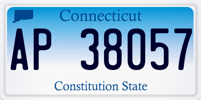 CT license plate AP38057