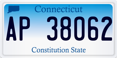 CT license plate AP38062