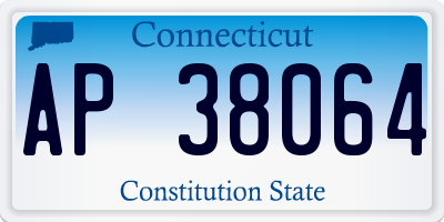 CT license plate AP38064