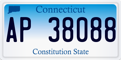 CT license plate AP38088