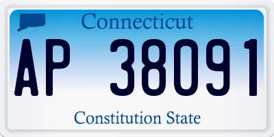 CT license plate AP38091