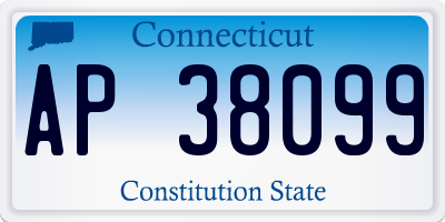 CT license plate AP38099