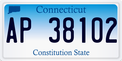 CT license plate AP38102