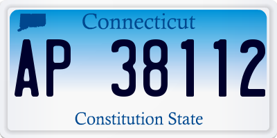 CT license plate AP38112