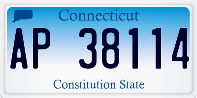 CT license plate AP38114