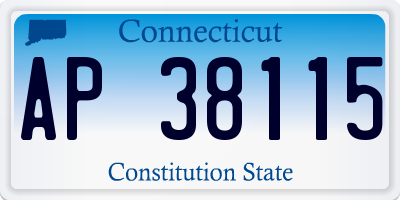 CT license plate AP38115