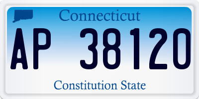CT license plate AP38120