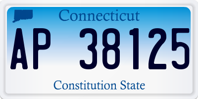 CT license plate AP38125