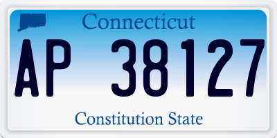 CT license plate AP38127
