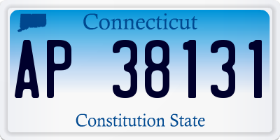 CT license plate AP38131