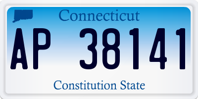 CT license plate AP38141