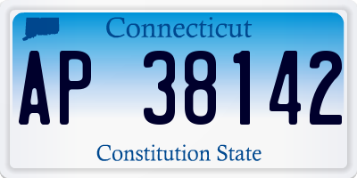 CT license plate AP38142
