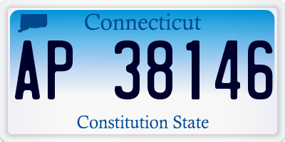 CT license plate AP38146