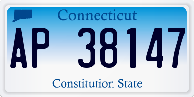 CT license plate AP38147
