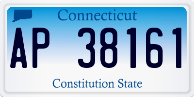 CT license plate AP38161