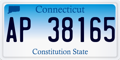CT license plate AP38165