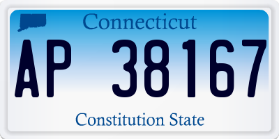 CT license plate AP38167