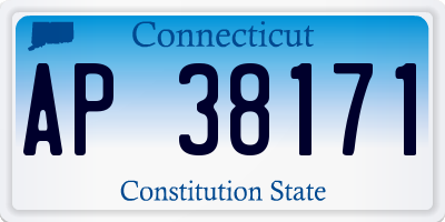 CT license plate AP38171