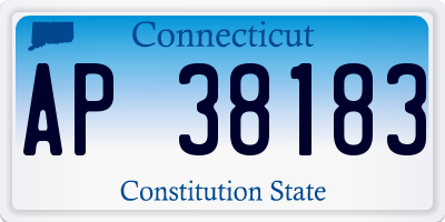 CT license plate AP38183