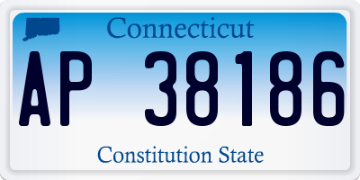 CT license plate AP38186