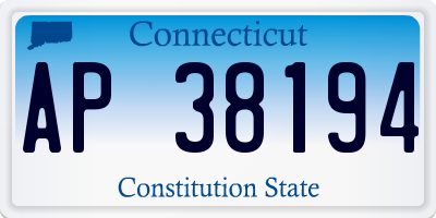 CT license plate AP38194