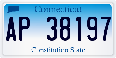 CT license plate AP38197