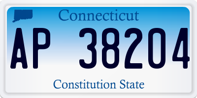 CT license plate AP38204