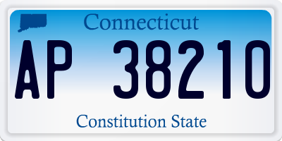 CT license plate AP38210