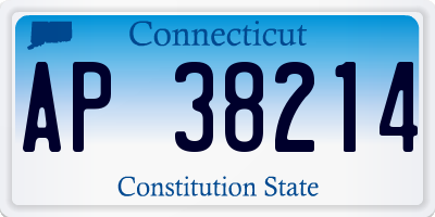 CT license plate AP38214