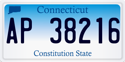 CT license plate AP38216