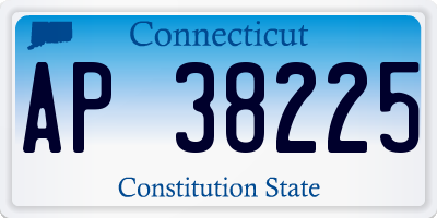 CT license plate AP38225
