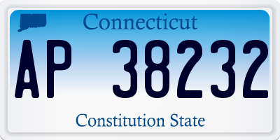 CT license plate AP38232