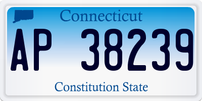 CT license plate AP38239