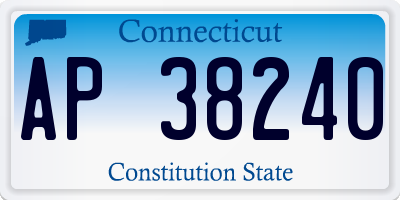 CT license plate AP38240
