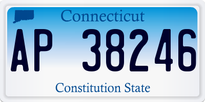 CT license plate AP38246