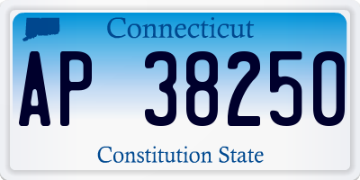 CT license plate AP38250