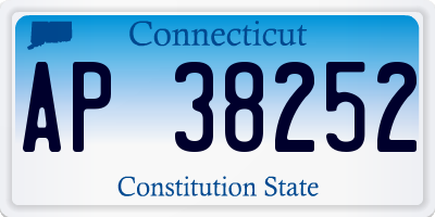 CT license plate AP38252