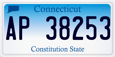 CT license plate AP38253