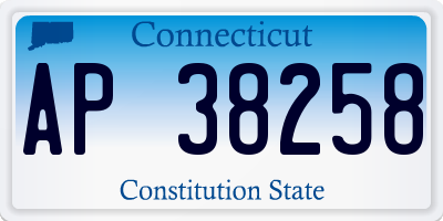 CT license plate AP38258