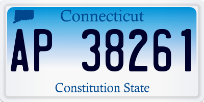CT license plate AP38261