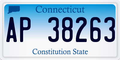 CT license plate AP38263