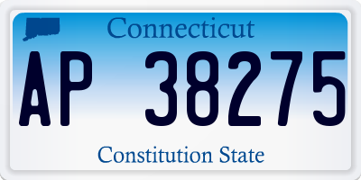 CT license plate AP38275